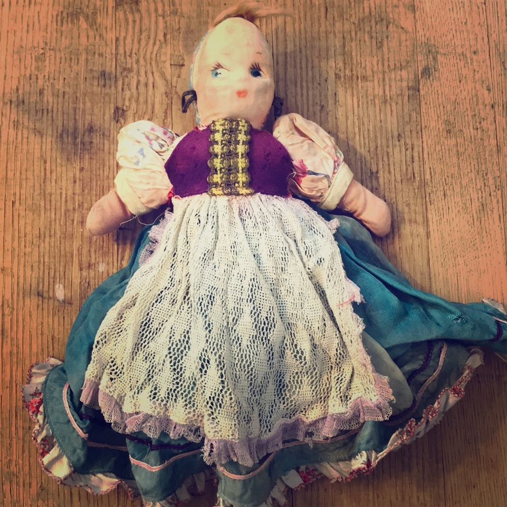 Vintage handmade gypsy doll